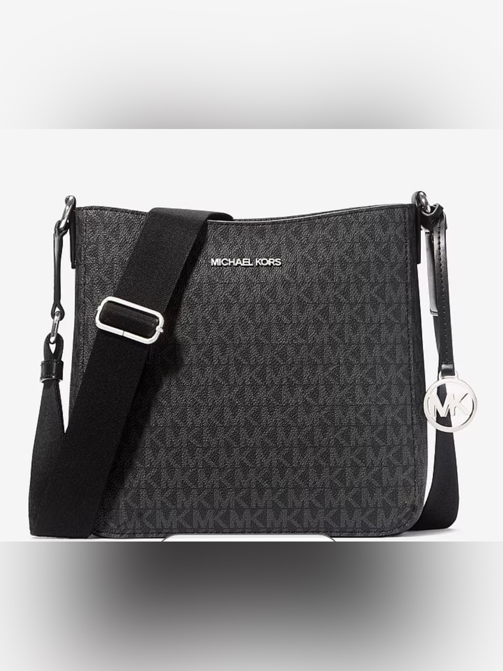 Michael Kors Black Monogram Messenger Bag